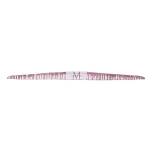 Rosa De Perforaciones Purpurinas Monograma Y Nombr