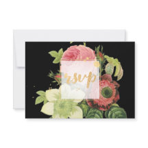 Rosa de PixDezines RSVP Jardín/Oro/Relieve metaliz