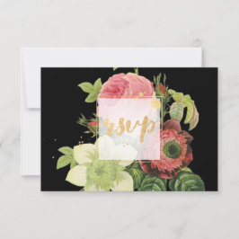 Rosa de PixDezines RSVP Jardín/Oro/Relieve metaliz