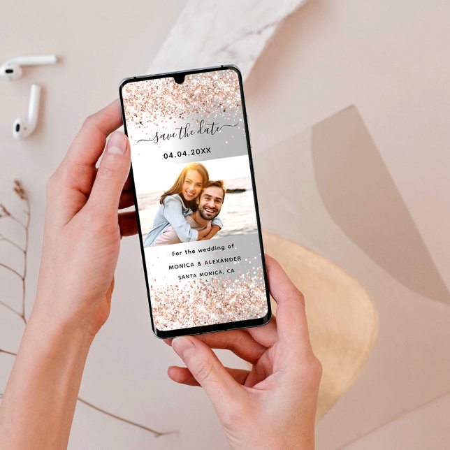 Rosa de plata foto boda de oro Guardar la fecha (Subido por el creador)