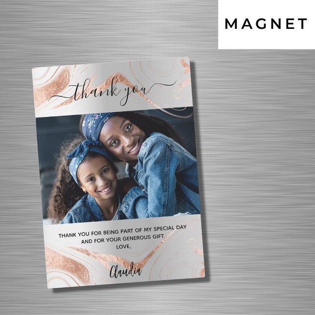 Rosa de plata foto de mármol dorado gracias imán (Subido por el creador)