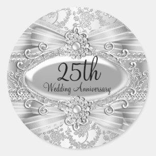 Rosa de plata y Pegatina del 25 aniversario de Jew