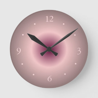 Rosa de salmón y reloj de pared luminoso rosa/ cre