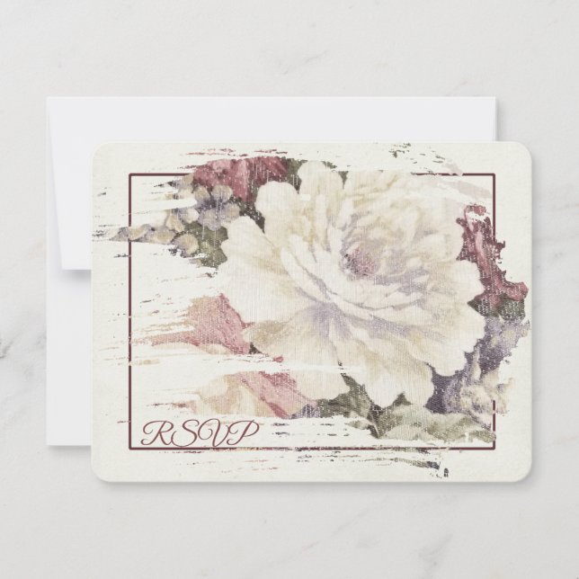 rosa de tapiz vintage RSVP (Anverso)