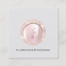 Rosa de tarjeta de cita Eyelashes Logo Plaza socia