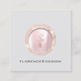 Rosa de tarjeta de cita Eyelashes Logo Plaza socia