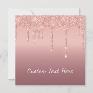 Rosa de tarjetas Purpurinas de oro Personalizado p