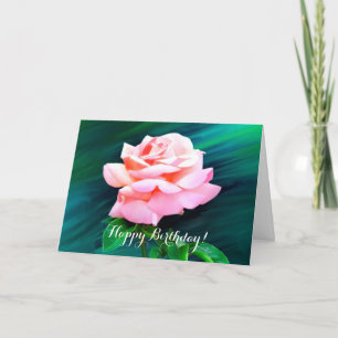 Rosa de té rosado Personalizado Tarjeta de felicit