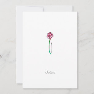 Rosa de vidrio manchado- Invitación CP