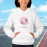 Rosa De Voleibol De Oro Cute Girly Nombre Tema Dep