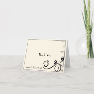 Rosa Deco Francés Negro Crema Agradecimiento de Bo
