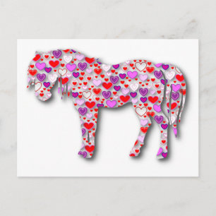 Rosa del caballo del corazón - postal