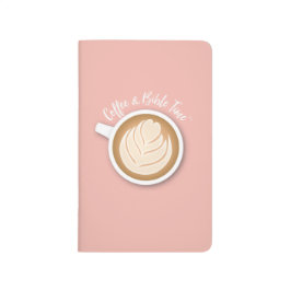 Rosa del diario del bolsillo del tiempo del café y