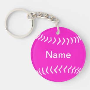 Rosa del llavero de la silueta del softball