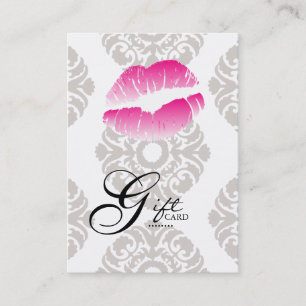 Rosa del maquillaje de los labios de las tarjetas