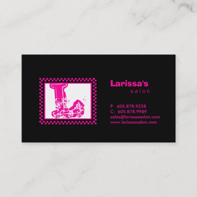 Rosa del negro de la tarjeta de visita del (Anverso)