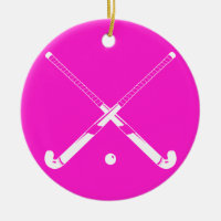 Rosa del ornamento w/Name del hockey hierba