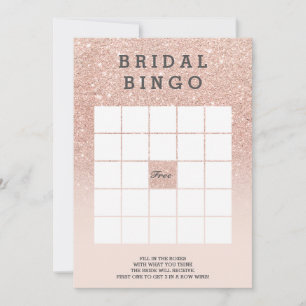 Rosa dorado falso brillo rosa bingo nupcial