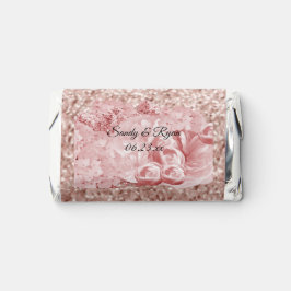 Rosa Dorado Glitter Estilo Hershey's Miniaturas