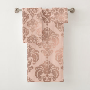 Rosa Dorado Rubor Rosa Glam Damask Moderno