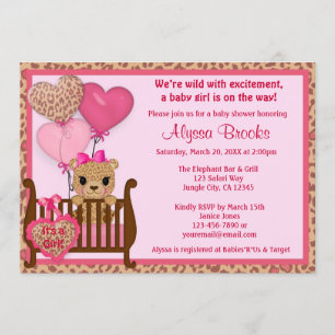 Rosa dulce de la invitación CGS de Baby Shower del