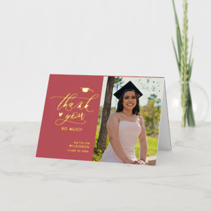 Rosa Elegante Graduación Agradecimiento Escritura