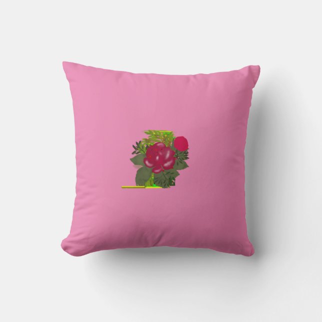Rosa elegante sobre una almohada suave | Floral ca (Anverso)