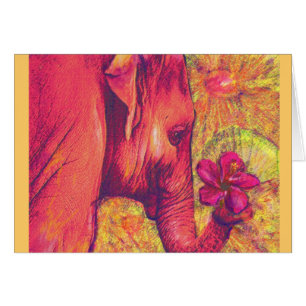 rosa elepant con el hibisco