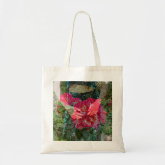 Rosa en bolsa de tote en flor