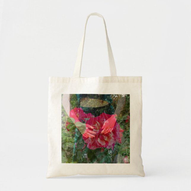 Rosa en bolsa de tote en flor (Frente)