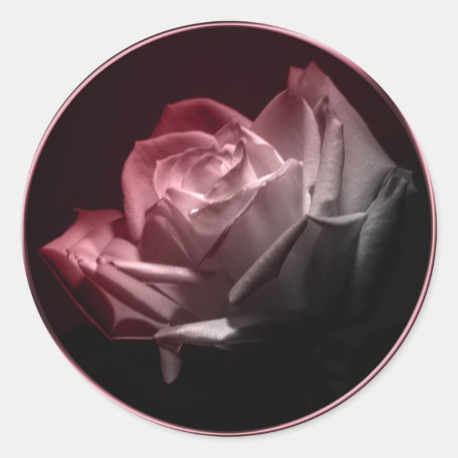 Rosa En Sello para sobres De Invitación A Matrimon (Anverso)