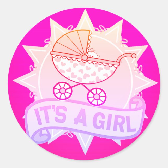 Rosa, Es Un CHICA, Un Pegatina De Revueltas De Gén (Anverso)