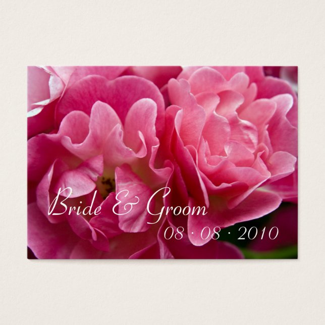 Rosa :: Etiqueta de favor de boda (Frente)