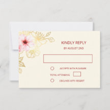 Rosa floral Boda china de oro RSVP