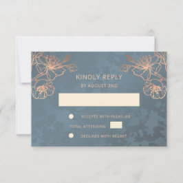 Rosa floral Boda de oro RSVP
