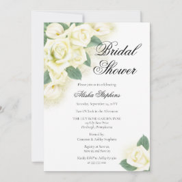 Rosa Floral Bouquet Bridal Shower Invitación