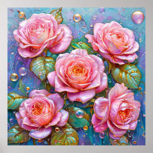 🌸 Rosa Floral Decoración Elegante para el Hogar