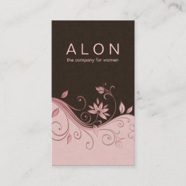 Rosa floral elegante de la tarjeta de visita de la