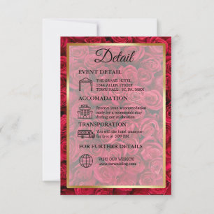 Rosa Floral Gold Islamic Boda