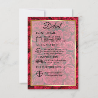 Rosa Floral Gold Islamic Boda