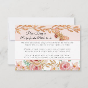 Rosa floral rosado Gold Elegante Receta de novia D