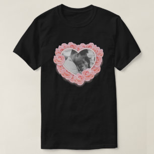 Rosa fotográfico personalizado Corazón de camiseta