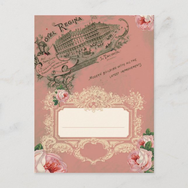 Rosa francés - postal (Anverso)