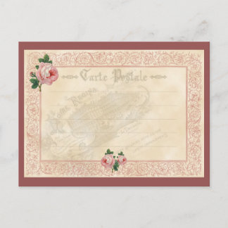 Rosa francés - postal