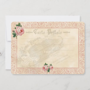 Rosa francés - Tarjeta de invitación