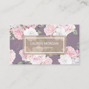 Rosa Garden Mauve Tarjeta de visita