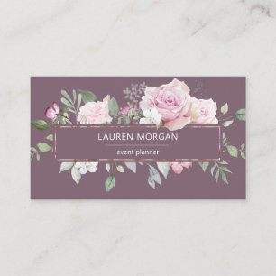 Rosa Garden Mauve Tarjeta de visita