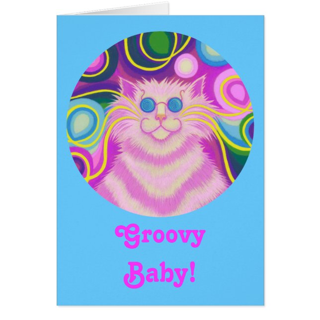 Rosa-gatito-delgado 'Groovy Baby!' azul (Frente)