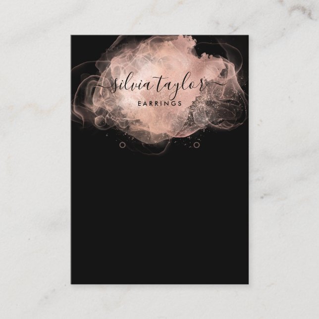 Rosa Gold Caligraphy art Tarjeta de visualización  (Anverso)