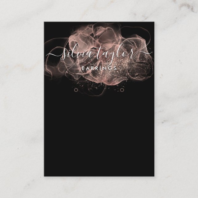 Rosa Gold Caligraphy art Tarjeta de visualización  (Anverso)